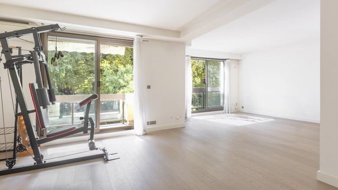 Fitness Equipment, Interior, Wood Texture Flooring