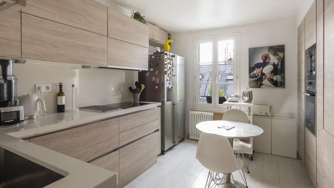 Dining room, Interior, Kitchen, Wood Texture Flooring