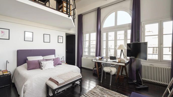 Bedroom, Home Office, Interior, Wood Texture Flooring