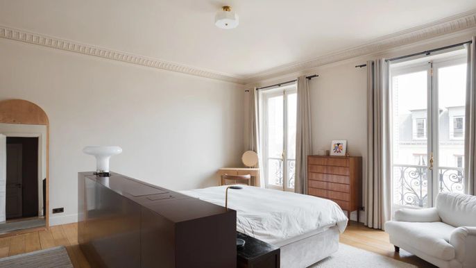 Bedroom, Interior, Wood Texture Flooring