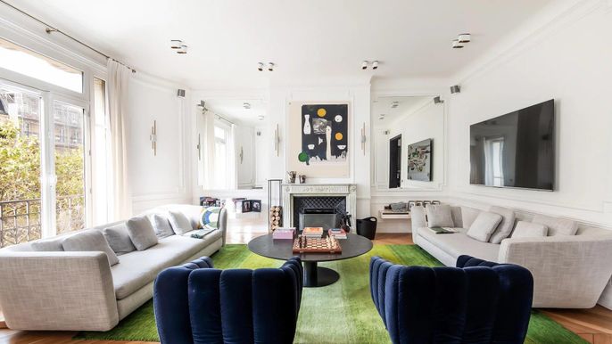 Fireplace, Interior, Living room, Pendant Lights, Wood Texture Flooring