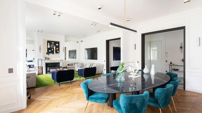 Dining room, Fireplace, Interior, Living room, Wood Texture Flooring