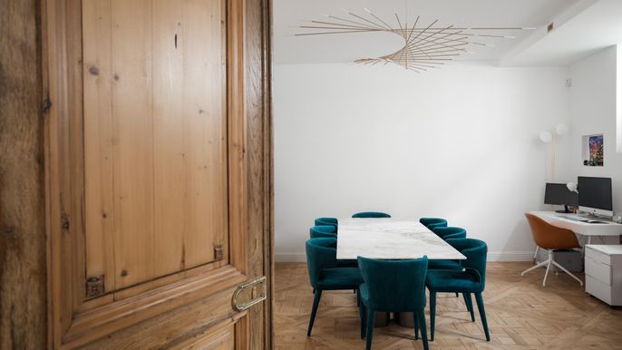 Home Office, Interior, Wood Texture Flooring