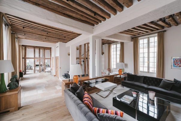 Dining room, Interior, Living room, Wooden Beams, Wooden Ceilings, Wood Texture Flooring