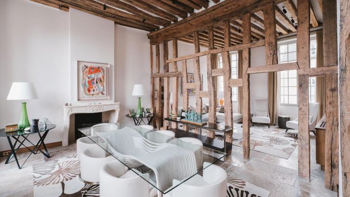 Fireplace, Interior, Wooden Beams, Wooden Ceilings