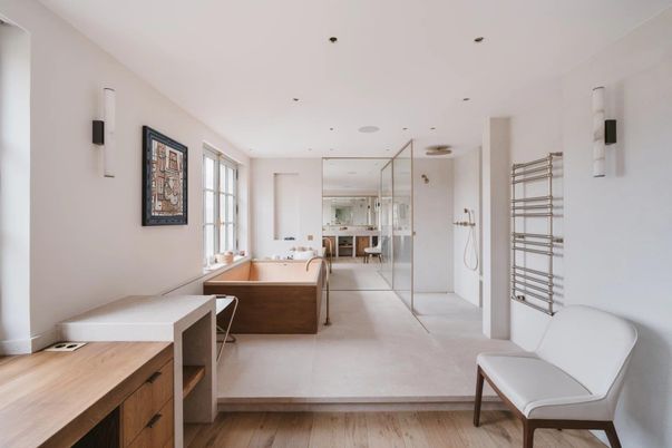 Interior, Recessed Lighting, Wood Texture Flooring