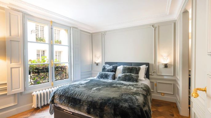 Bedroom, Interior, Wood Texture Flooring