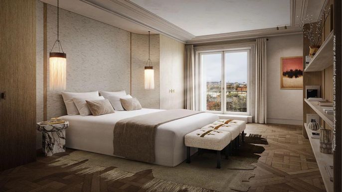 Bedroom, Interior, Pendant Lights