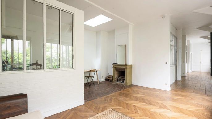 Fireplace, Interior, Wood Texture Flooring