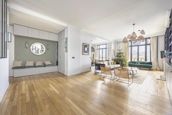 Interior, Living room, Pendant Lights, Wood Texture Flooring