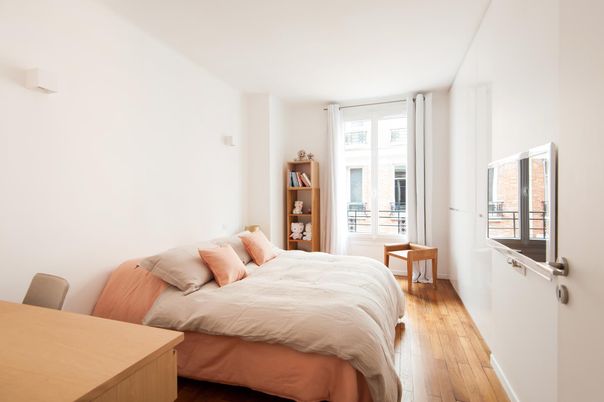 Bedroom, Interior, Wood Texture Flooring