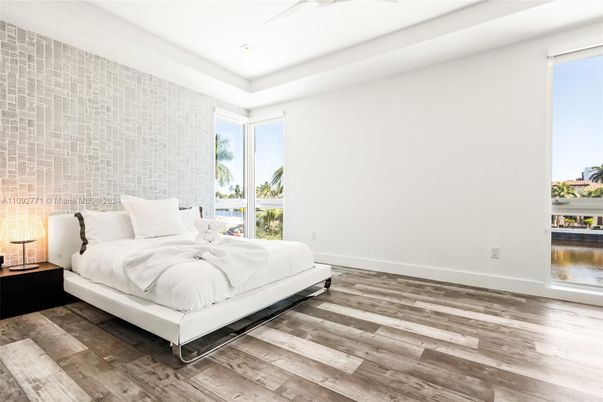 Bedroom, Interior, Water, Wood Texture Flooring