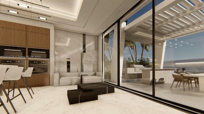 Dining room, Interior, Kitchen, Marble, Stainless Steel Appliances