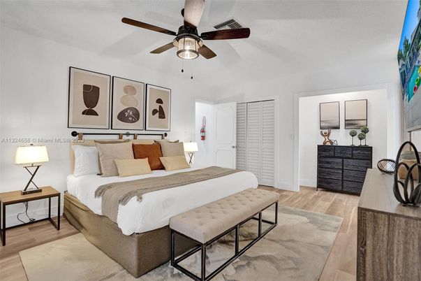 Bedroom, Interior, Wood Texture Flooring