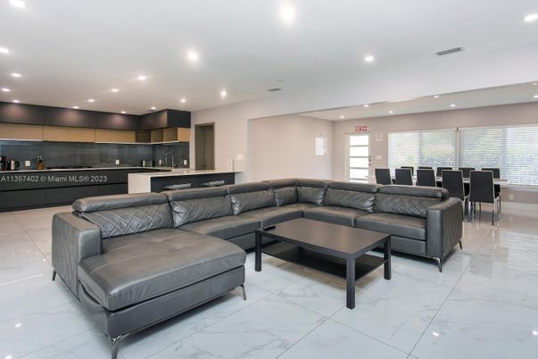 Dining room, Interior, Kitchen, Living room, Marble, Recessed Lighting