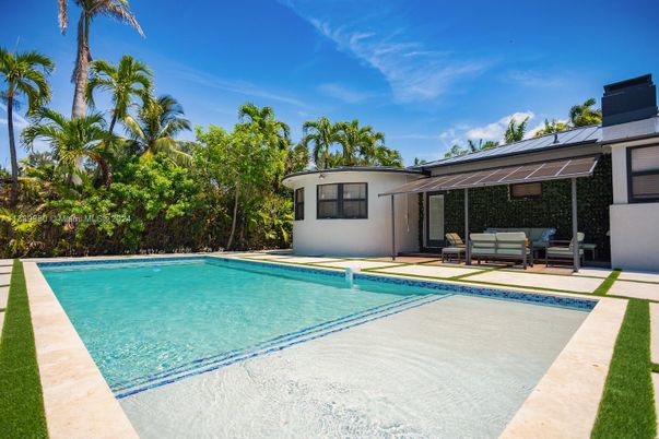 Exterior, Pool, Solar Panels