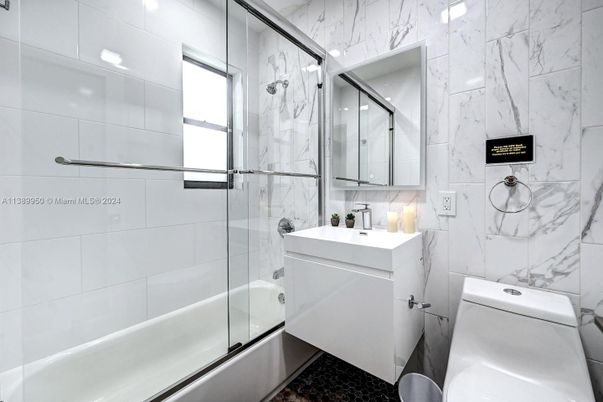 Bathroom, Glass Shower, Interior, Marble Walls