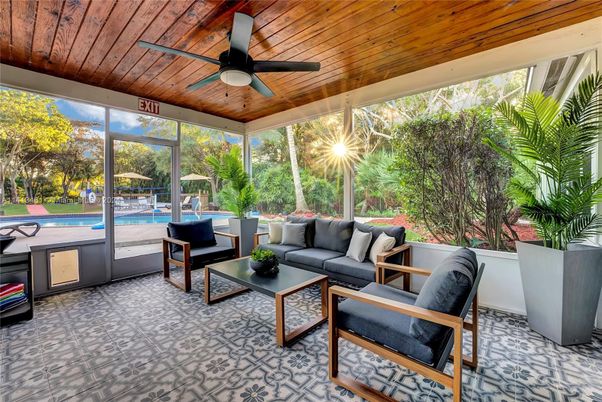 Interior, Living room, Pool, Sun Room, Wooden Ceilings
