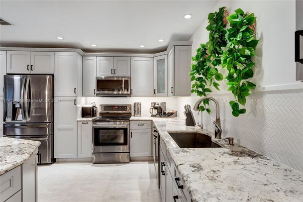 Interior, Kitchen, Recessed Lighting, Stainless Steel Appliances