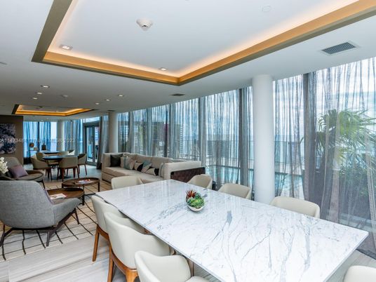 Dining room, Interior, Living room, Recessed Lighting, Wood Texture Flooring