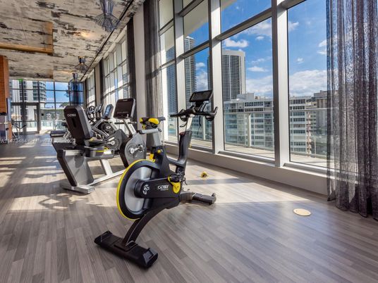 Fitness Equipment, Interior, Wood Texture Flooring
