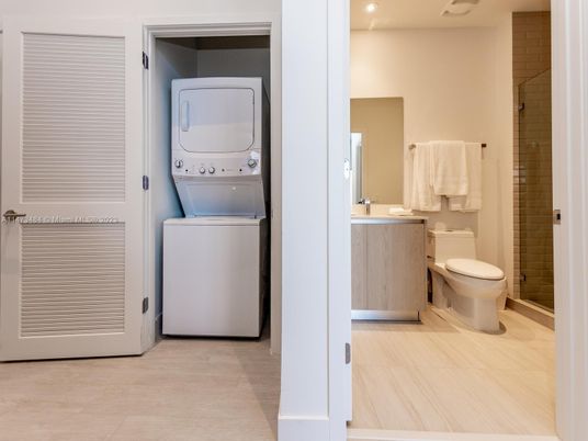Bathroom, Interior, Recessed Lighting, Utility Closets, Washer