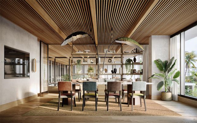 Dining room, Interior, Wood Texture Flooring