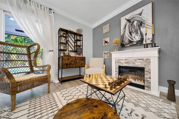 Fireplace, Interior, Wood Texture Flooring