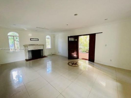 Empty room, Fireplace, Interior, Recessed Lighting