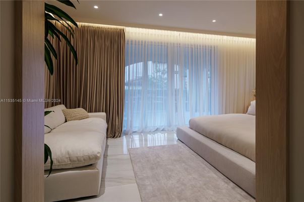 Bedroom, Interior, Marble, Recessed Lighting