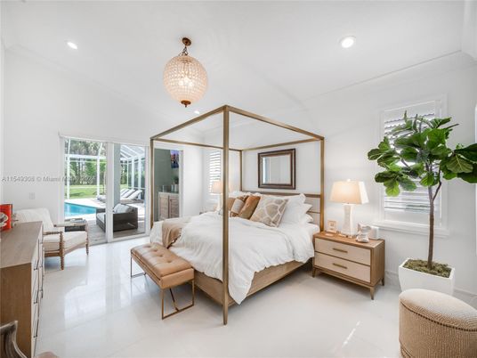 Bedroom, Chandelier, Interior, Recessed Lighting