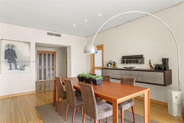 Dining room, Interior, Wood Texture Flooring