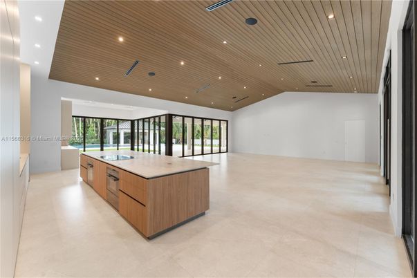 Interior, Kitchen, Recessed Lighting, Wooden Ceilings
