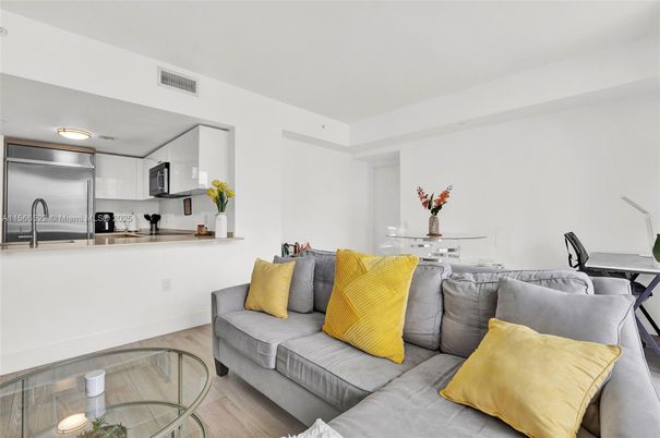Dining room, Interior, Kitchen, Living room, Stainless Steel Appliances, Wood Texture Flooring