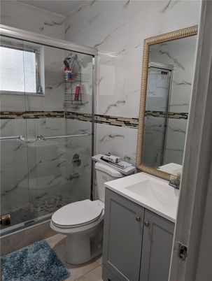Bathroom, Glass Shower, Interior, Marble Walls