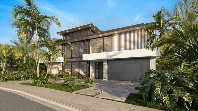 Attached, Exterior, Facade, Modern