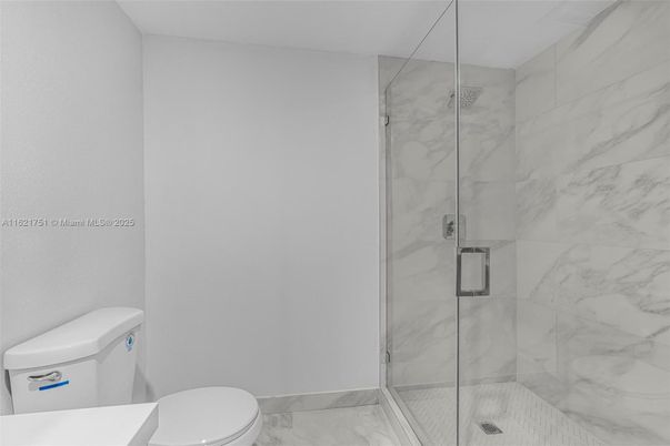 Bathroom, Glass Shower, Interior, Marble, Marble Walls