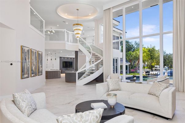 Chandelier, Interior, Living room, Marble, Pendant Lights, Recessed Lighting