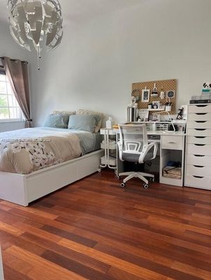 Bedroom, Home Office, Interior, Wood Texture Flooring