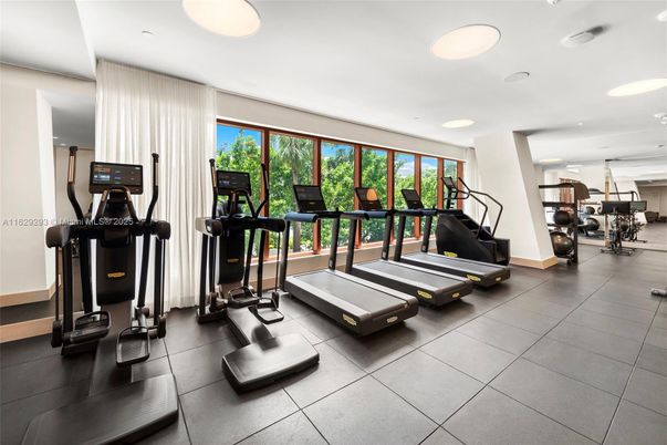 Fitness Equipment, Gym, Interior, Recessed Lighting