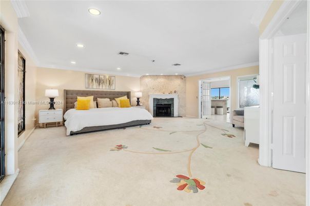 Bedroom, Fireplace, Interior, Recessed Lighting