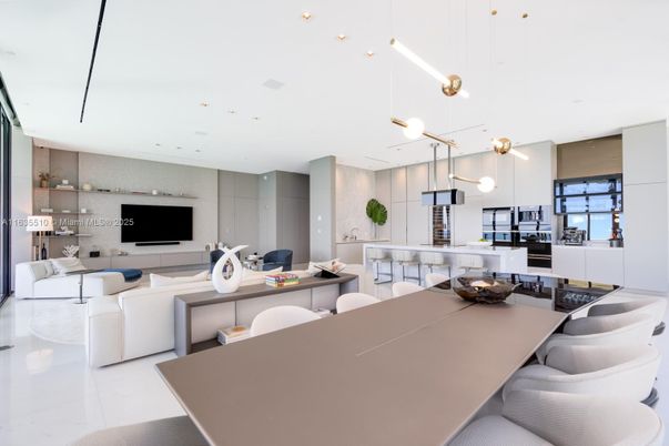 Dining room, Interior, Kitchen, Living room, Pendant Lights, Recessed Lighting