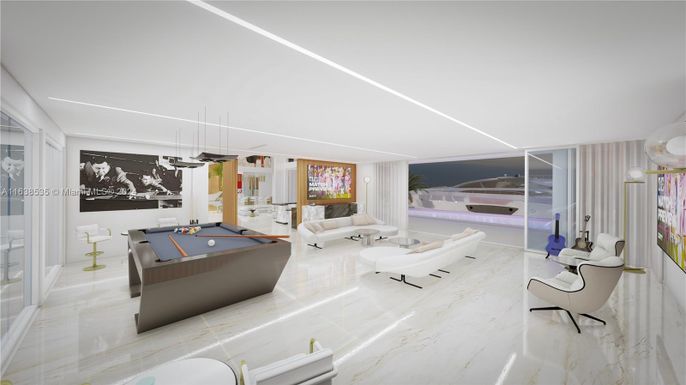 Billiard Table, Game Room, Interior, Living room
