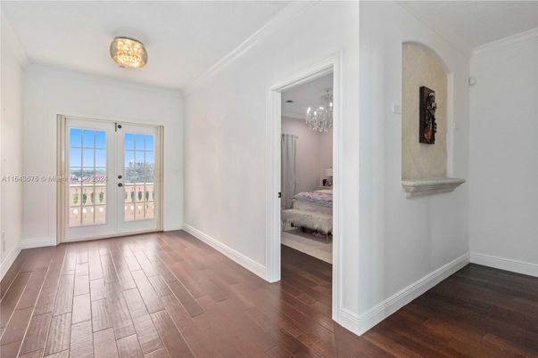 Bedroom, Chandelier, Interior, Wood Texture Flooring