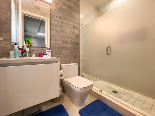 Bathroom, Glass Shower, Interior, Wooden Walls