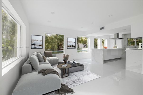 Interior, Kitchen, Living room, Recessed Lighting