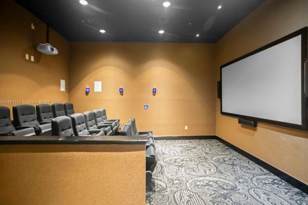 Home Theatre Room, Interior, Projection Screen, Recessed Lighting, Theatre Room
