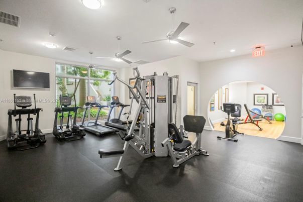 Fitness Equipment, Gym, Interior, Recessed Lighting