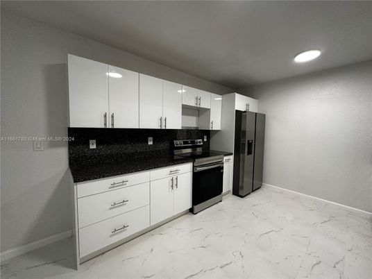 Interior, Kitchen, Marble, Recessed Lighting, Stainless Steel Appliances