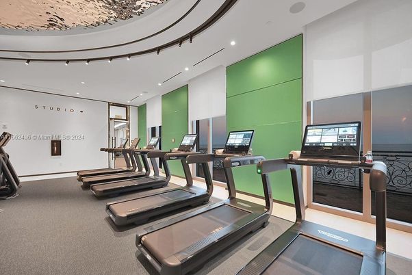 Fitness Equipment, Gym, Interior, Recessed Lighting